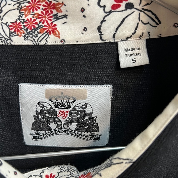 BG The Authentic Shirt Maker Men's XL Long Sleeve Black Button Up Shirt - Picture 7 of 10